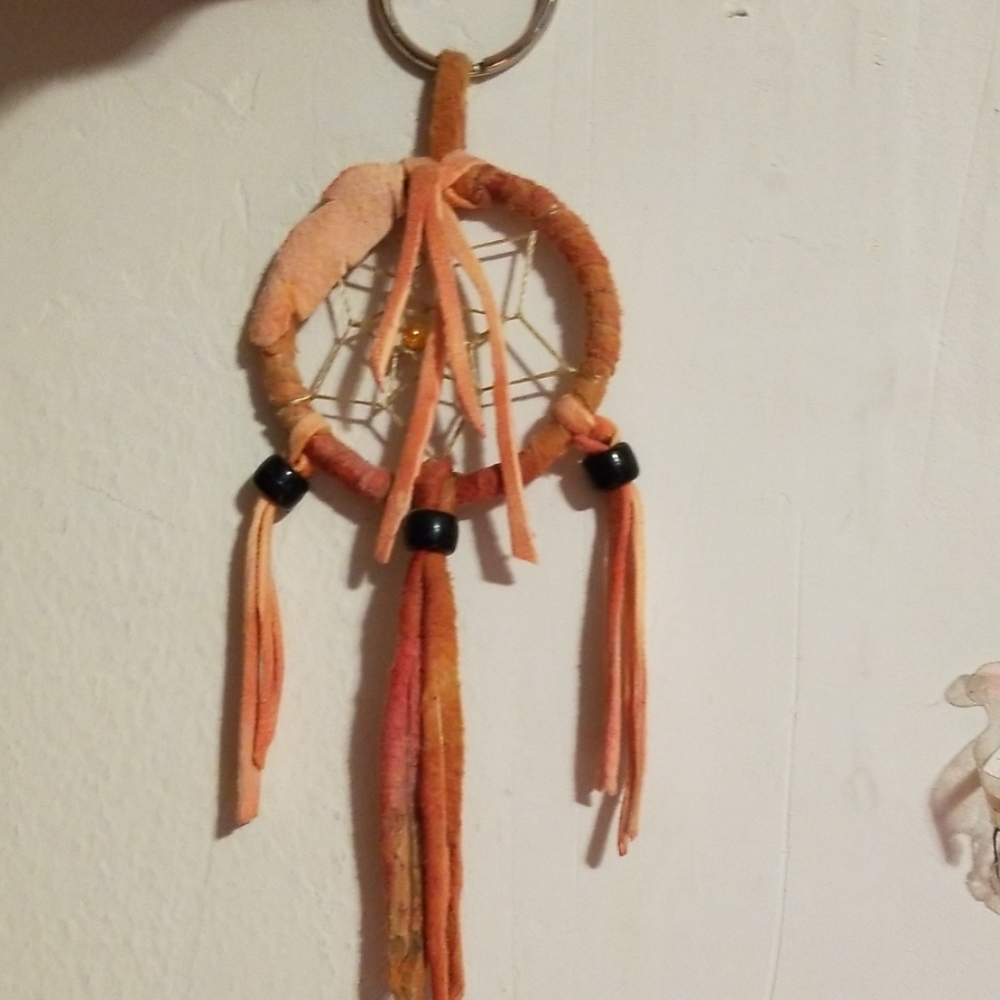 Small orange dream catcher